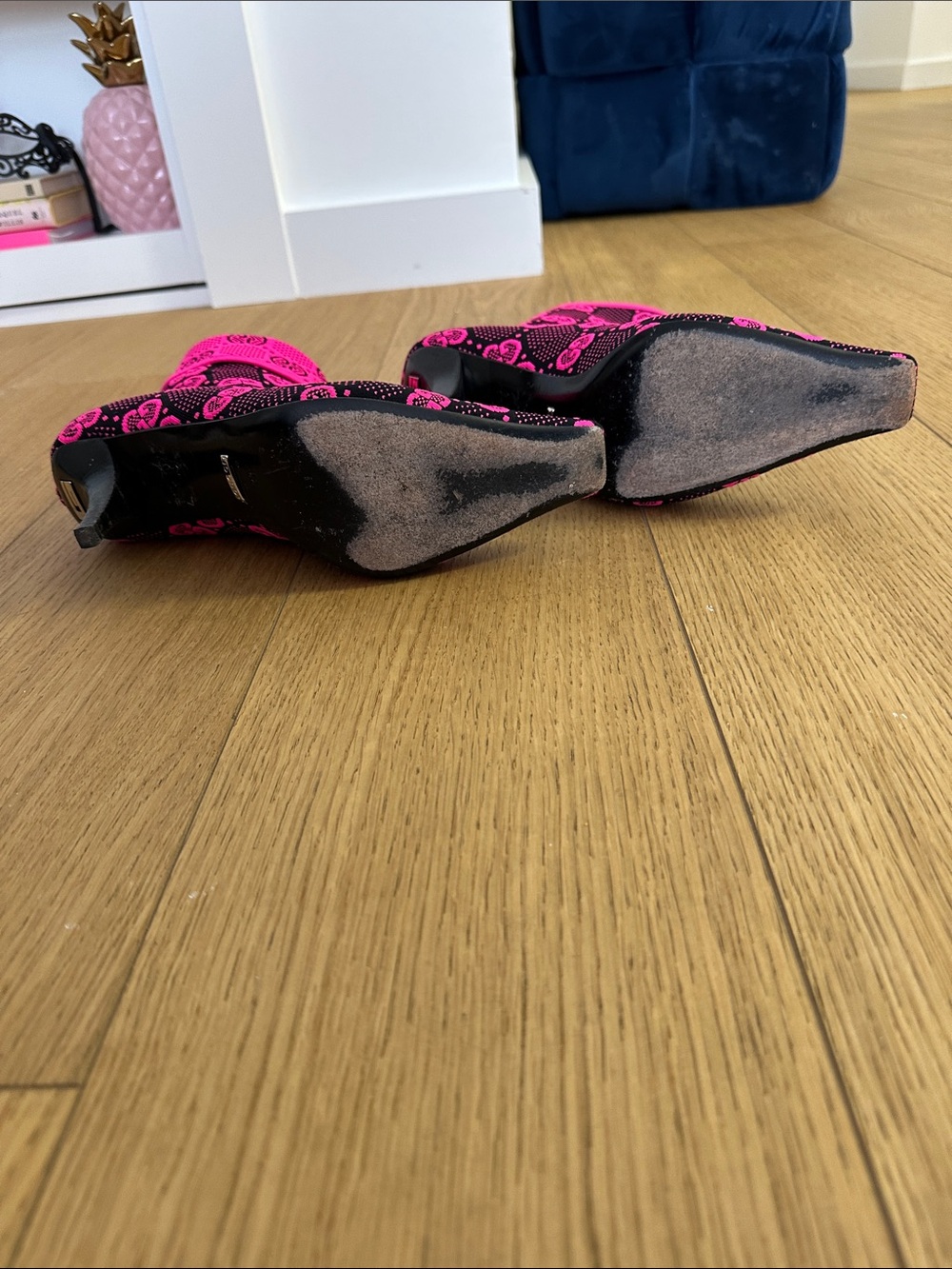 Gucci Hot Pink and Black GG Jacquard Sock Boots - Picture 4 of 5
